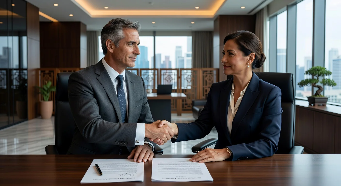 Signing copyright licence agreement professionally