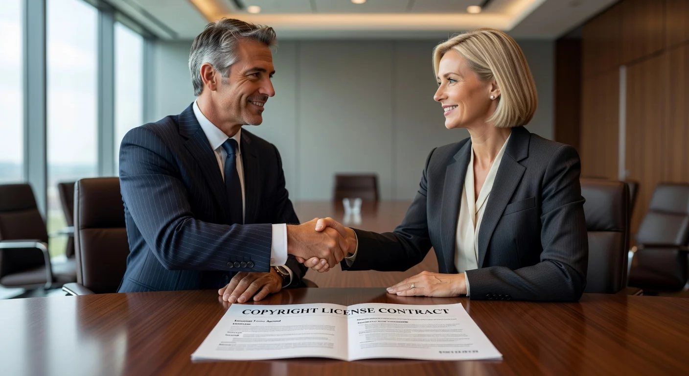 Handshake sealing copyright license agreement