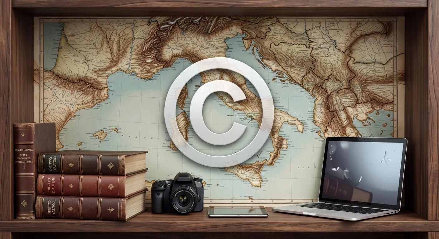 Symbol of copyright protection in Italy