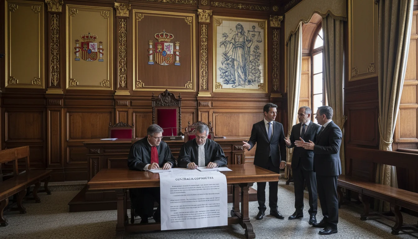 Spanish courtroom copyright discussion