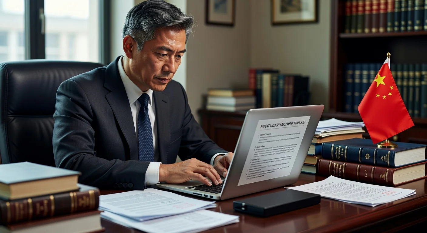 Drafting patent license template
