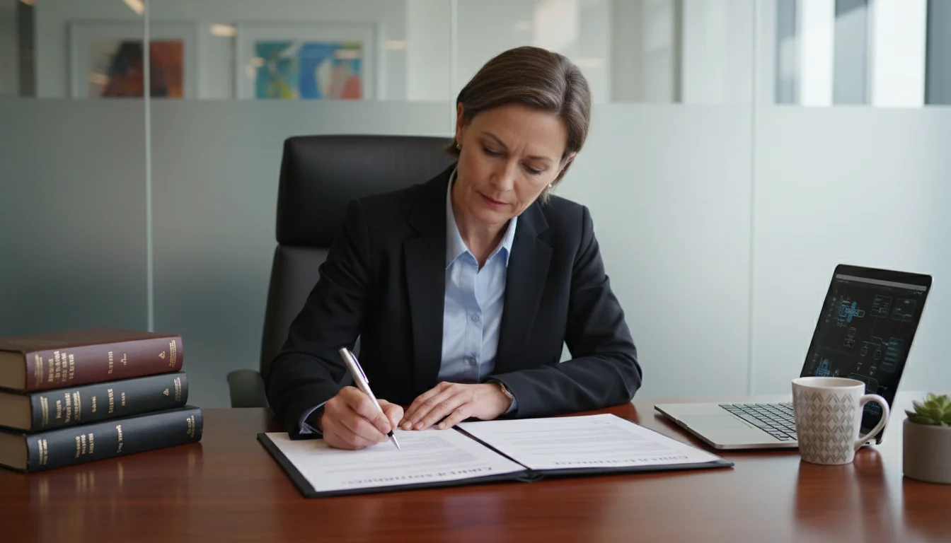 Professional signing patent license contract