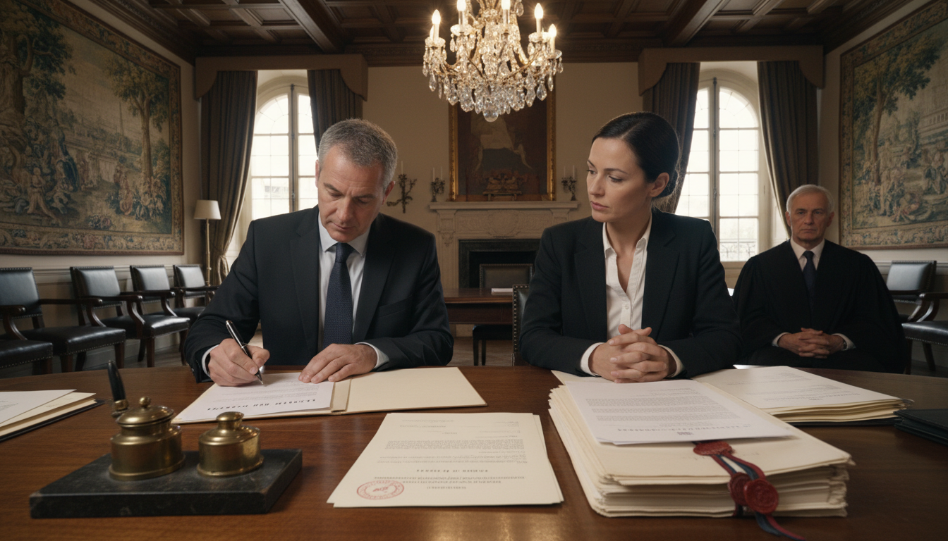 Patent application signing ceremony