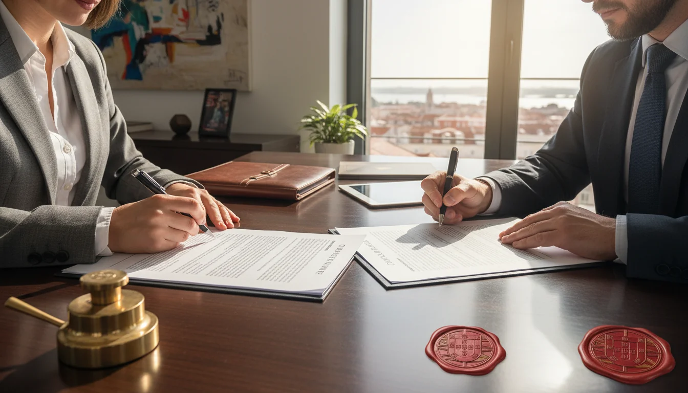 Portuguese patent license contract signing