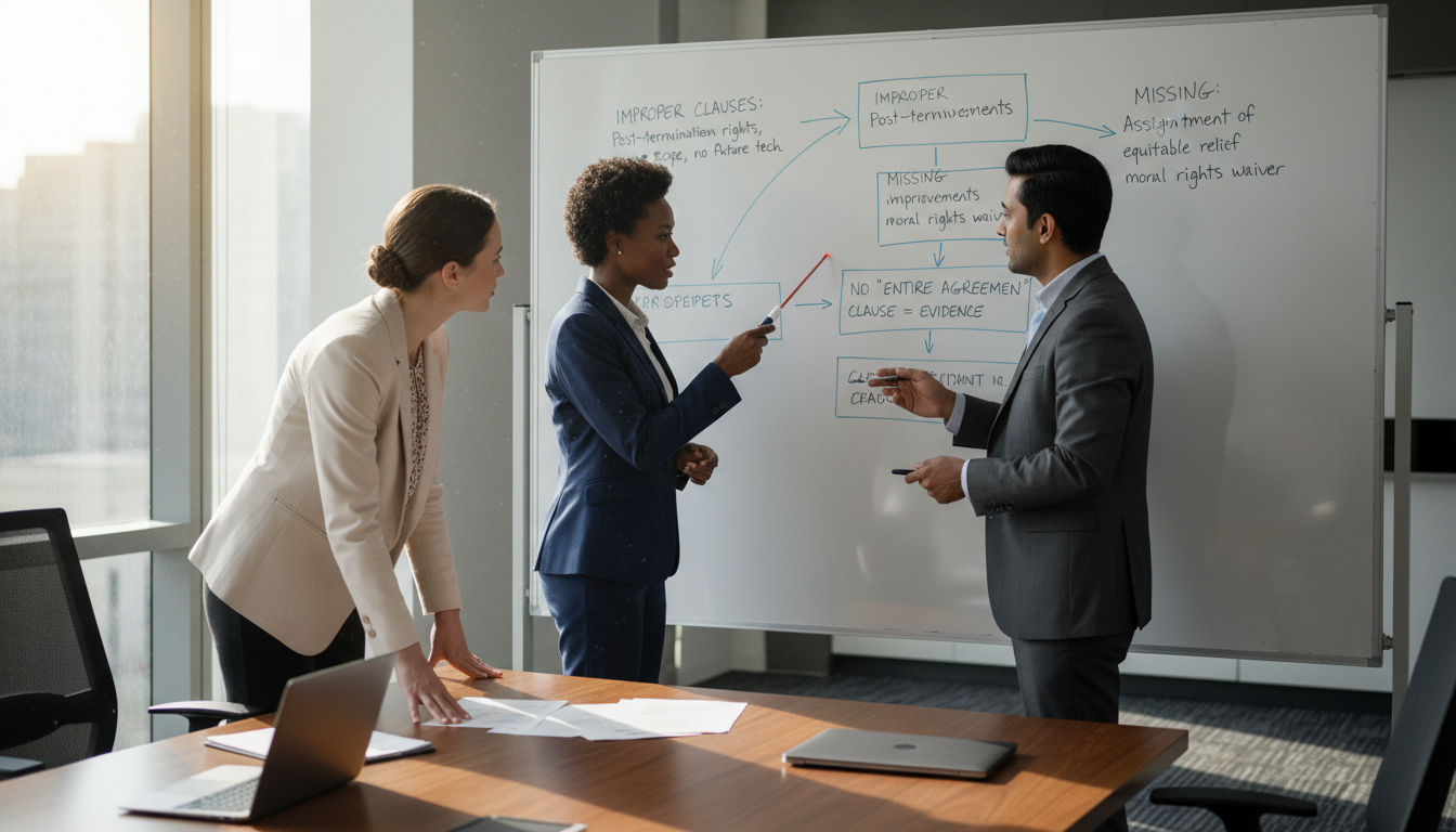 Team discussing IP pitfalls