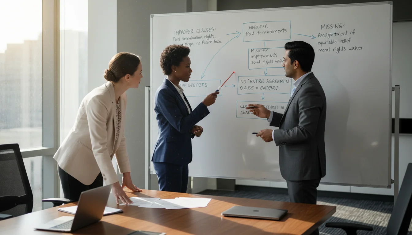 Team discussing IP pitfalls