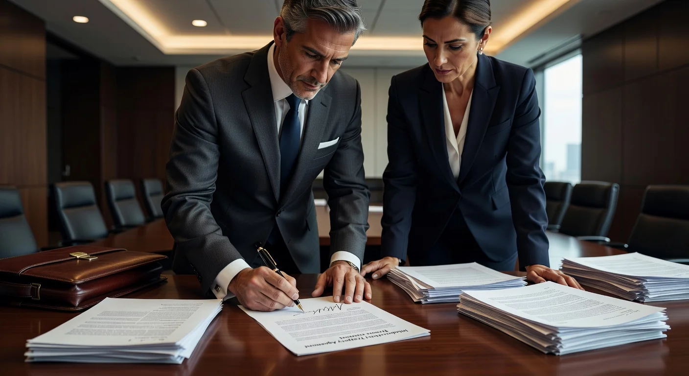 Signing intellectual property contract