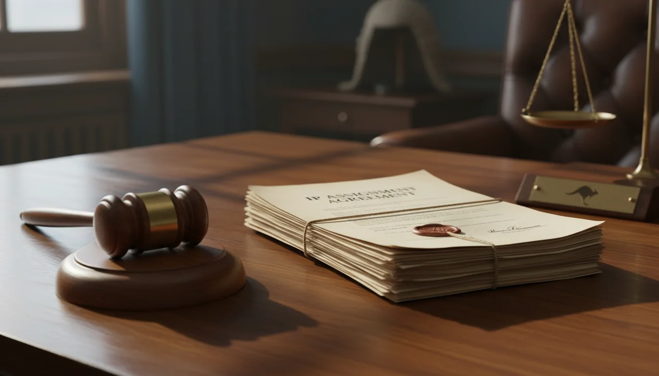 Gavel and Australian IP legal papers