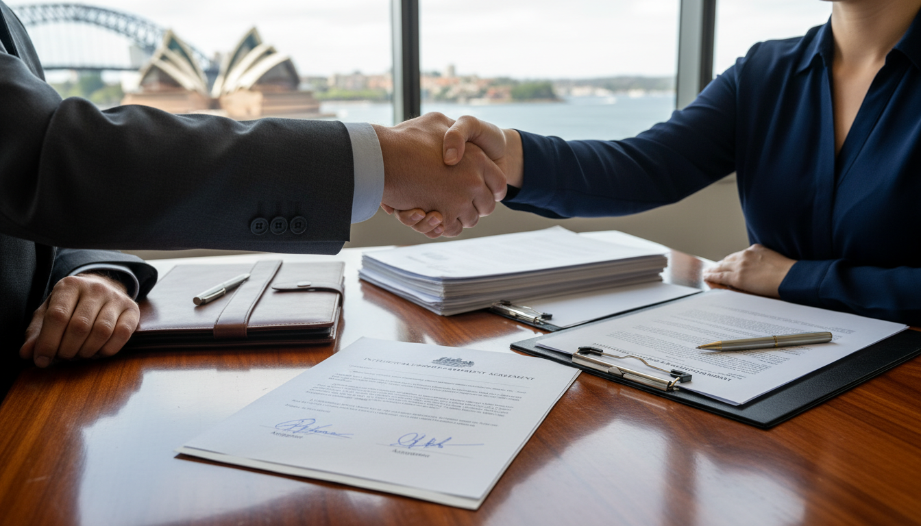 Handshake sealing IP assignment deal