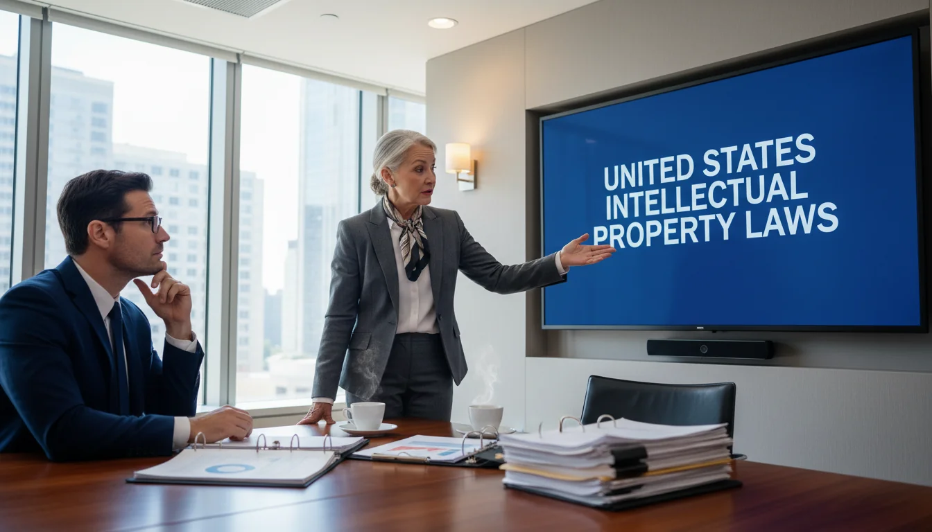 Lawyer explaining IP rights to client