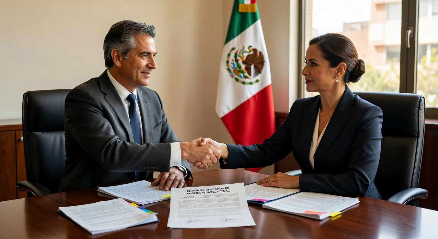 Signing intellectual property rights agreement