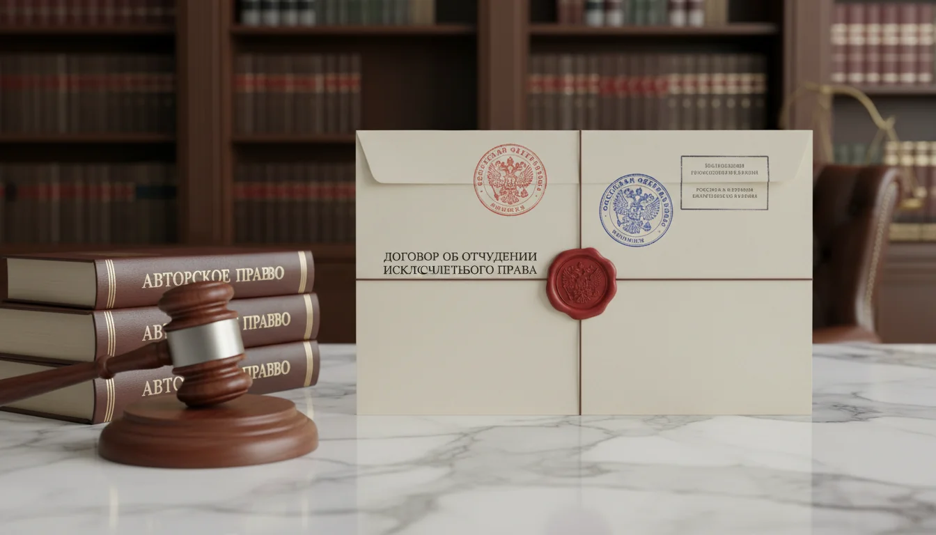 Intellectual property rights contract illustration