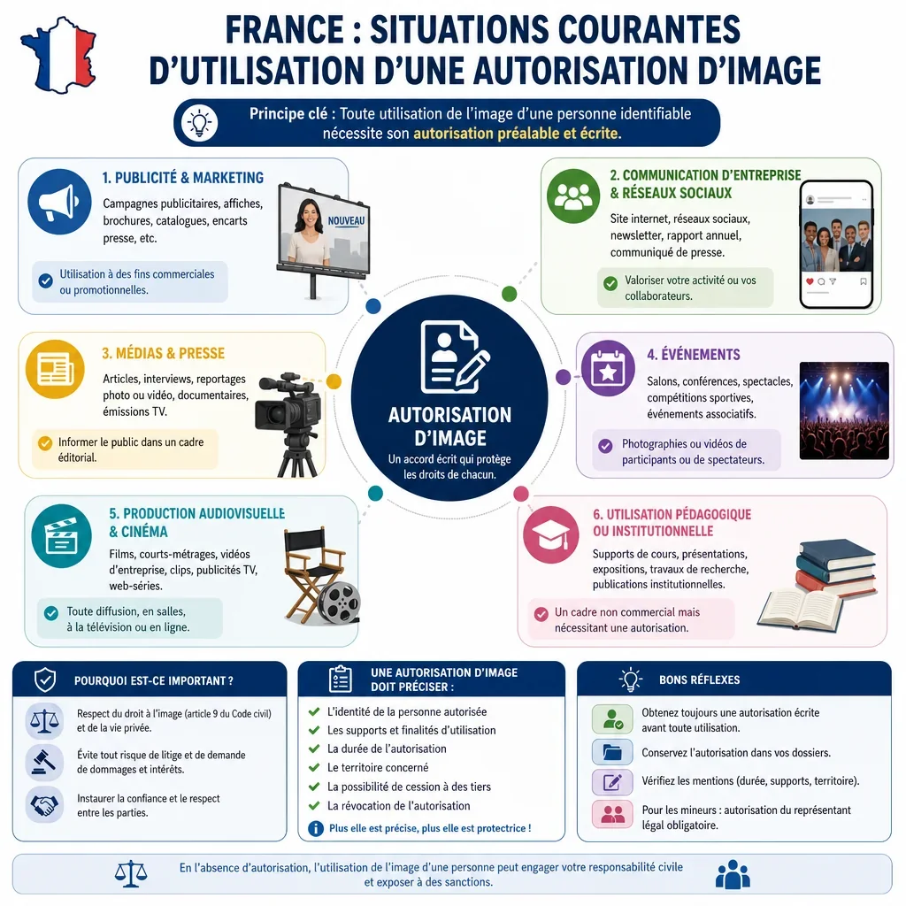 Situations courantes d'utilisation d'une autorisation d'image
