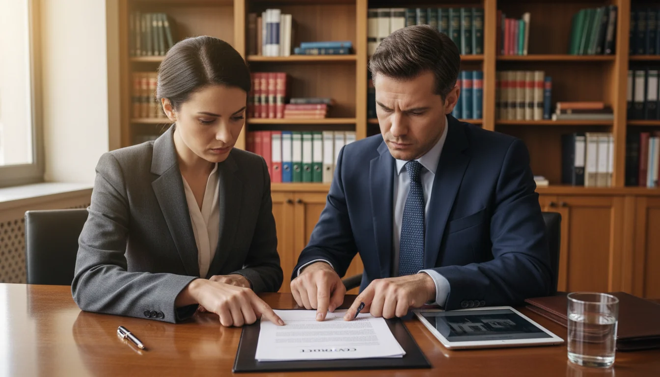 Adult consulting lawyer on contract