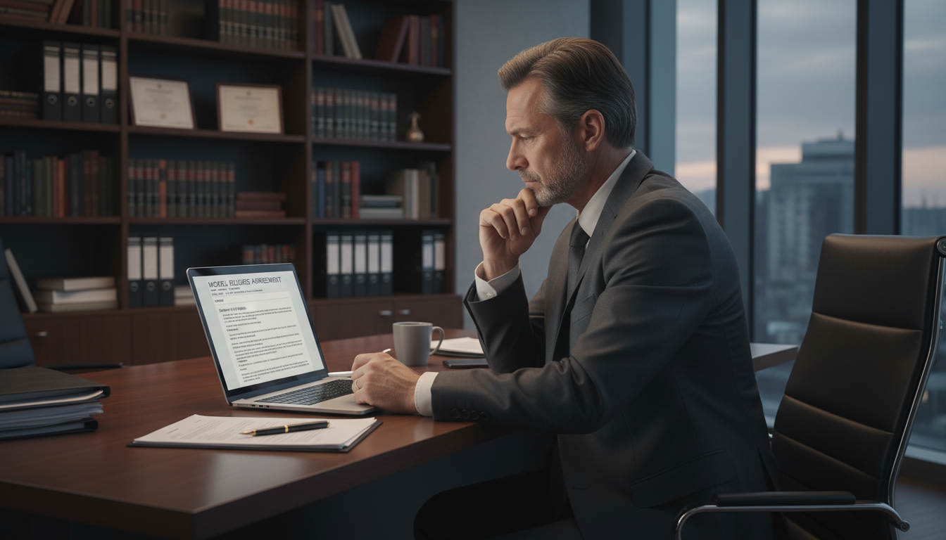 Legal professional reviewing form