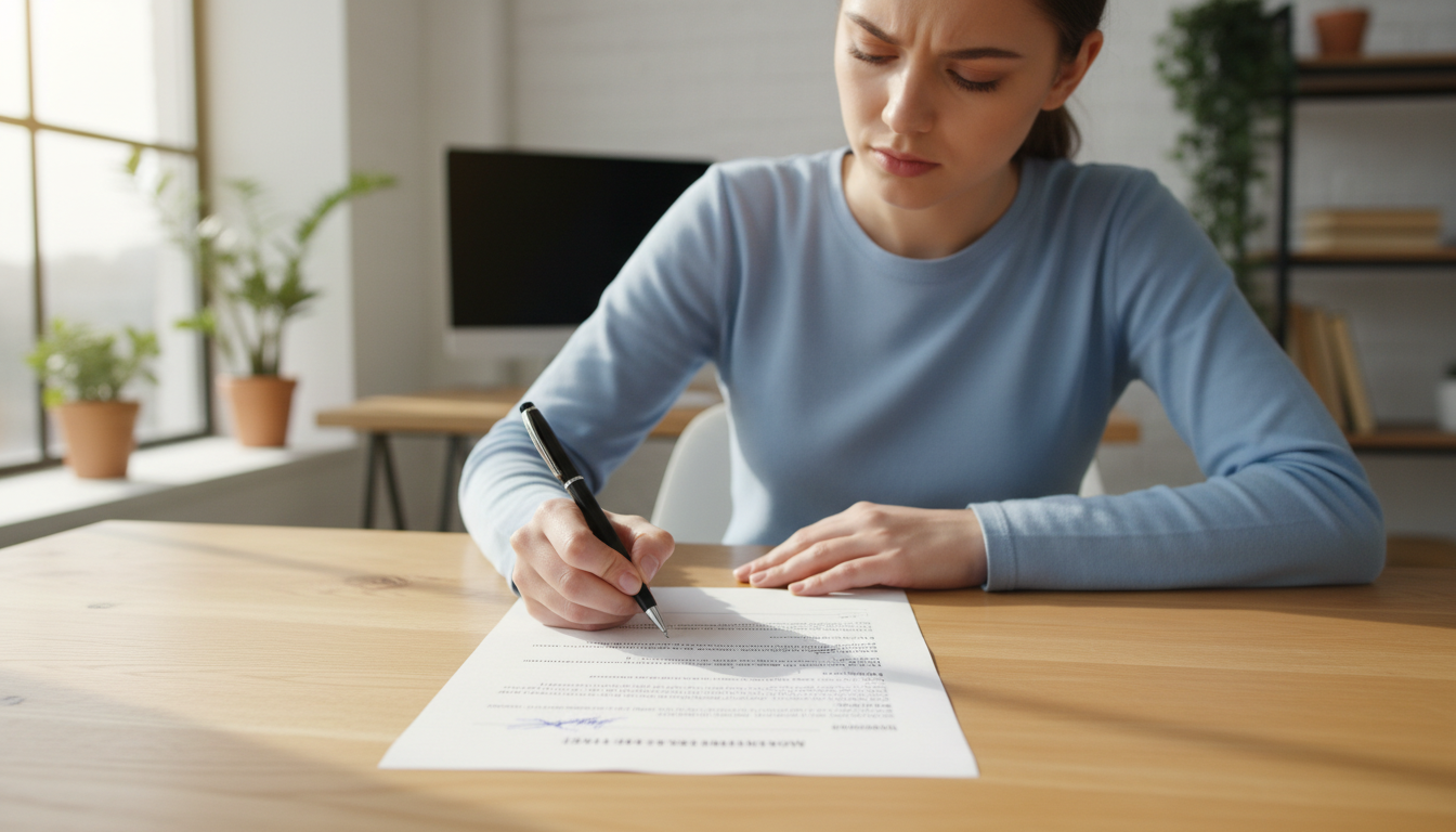 Person signing model release form