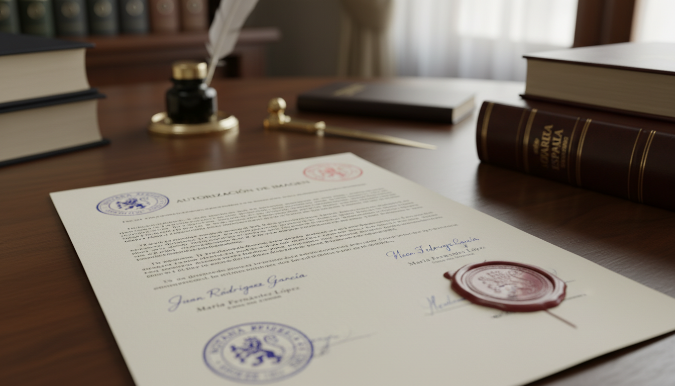 Sealed image authorization form closeup