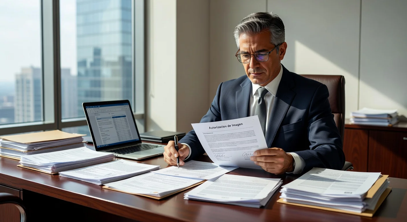 Official Mexican image authorization form.