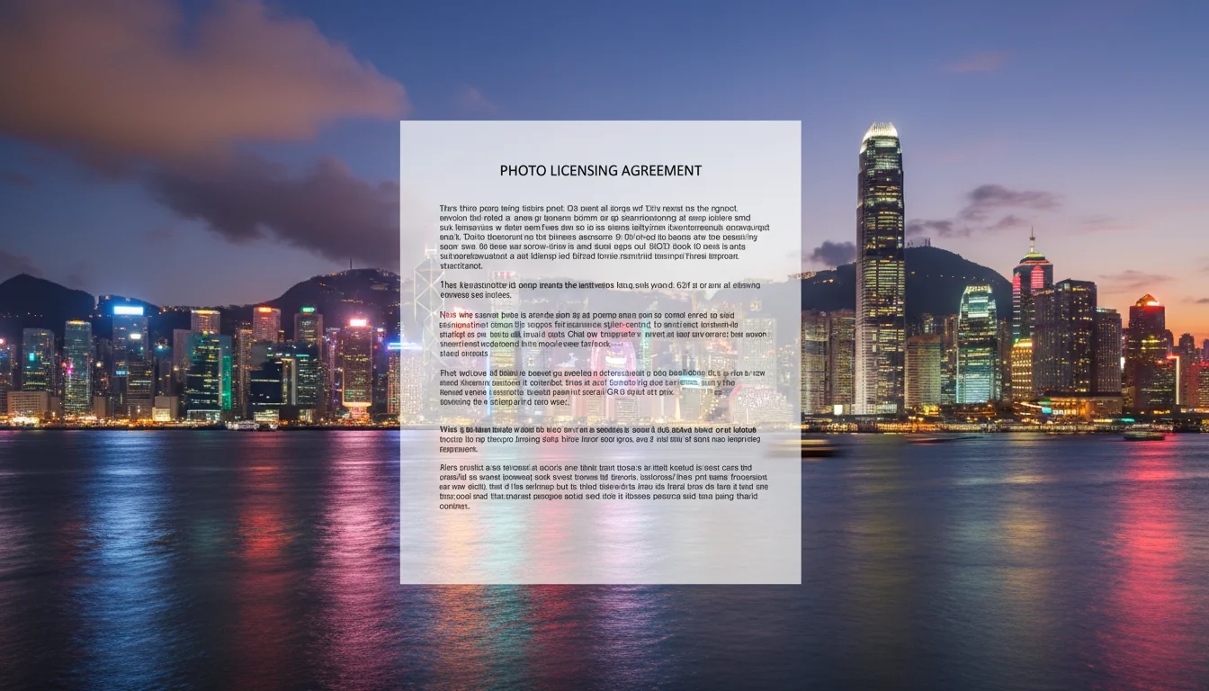Hong Kong skyline with contract overlay