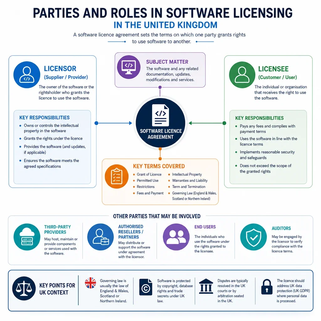 Parties and Roles in Software Licensing