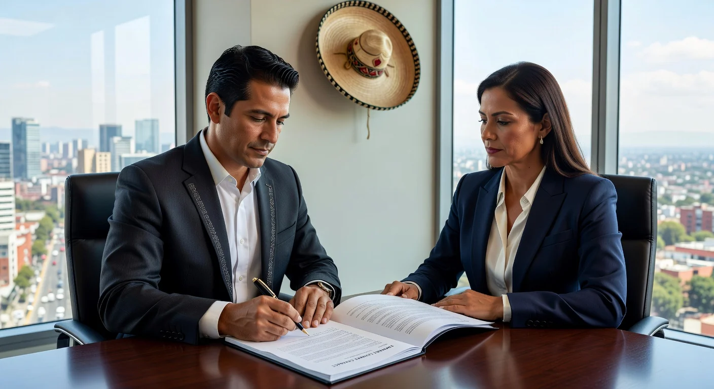 Mexican contract signing professionals