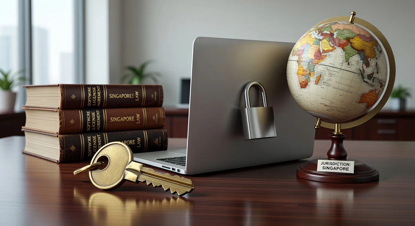 Icons of software license key clauses