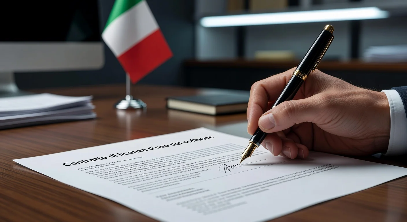 Signing software usage license agreement