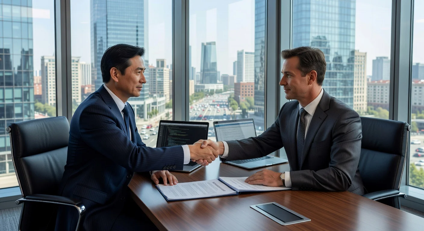 Signing software licensing contract in China