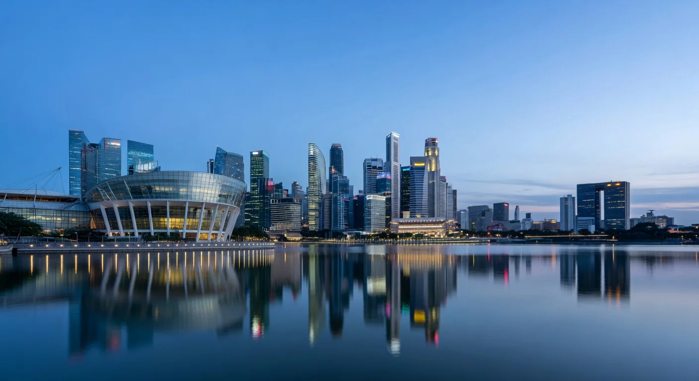 Singapore skyline with courthouse