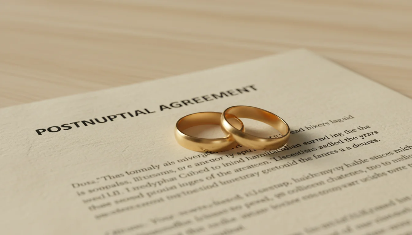 Wedding rings on legal contract