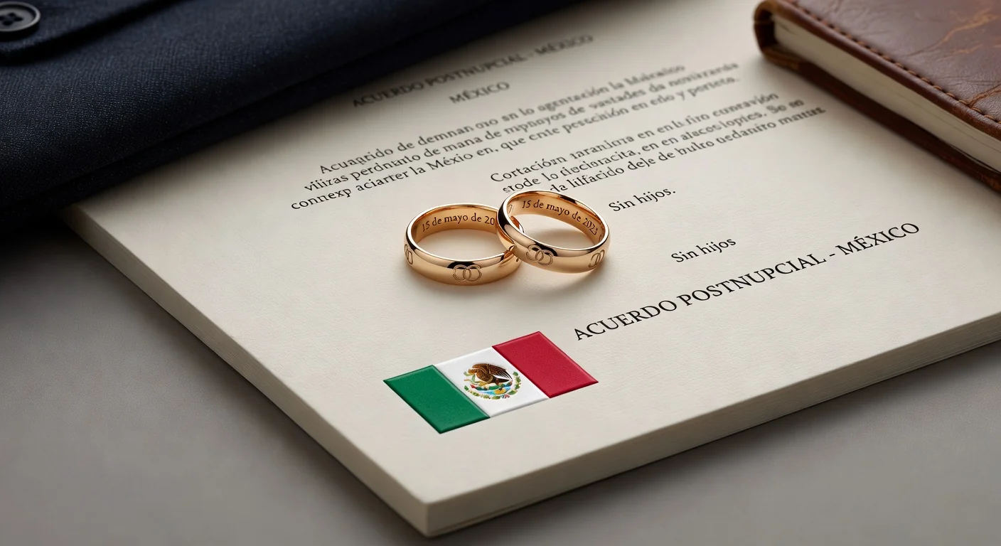Mexican flag with wedding rings