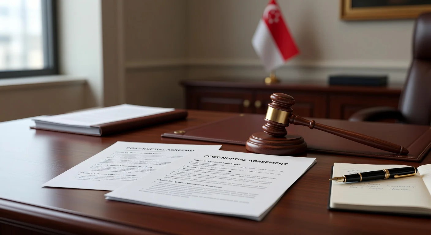 Legal documents on office desk