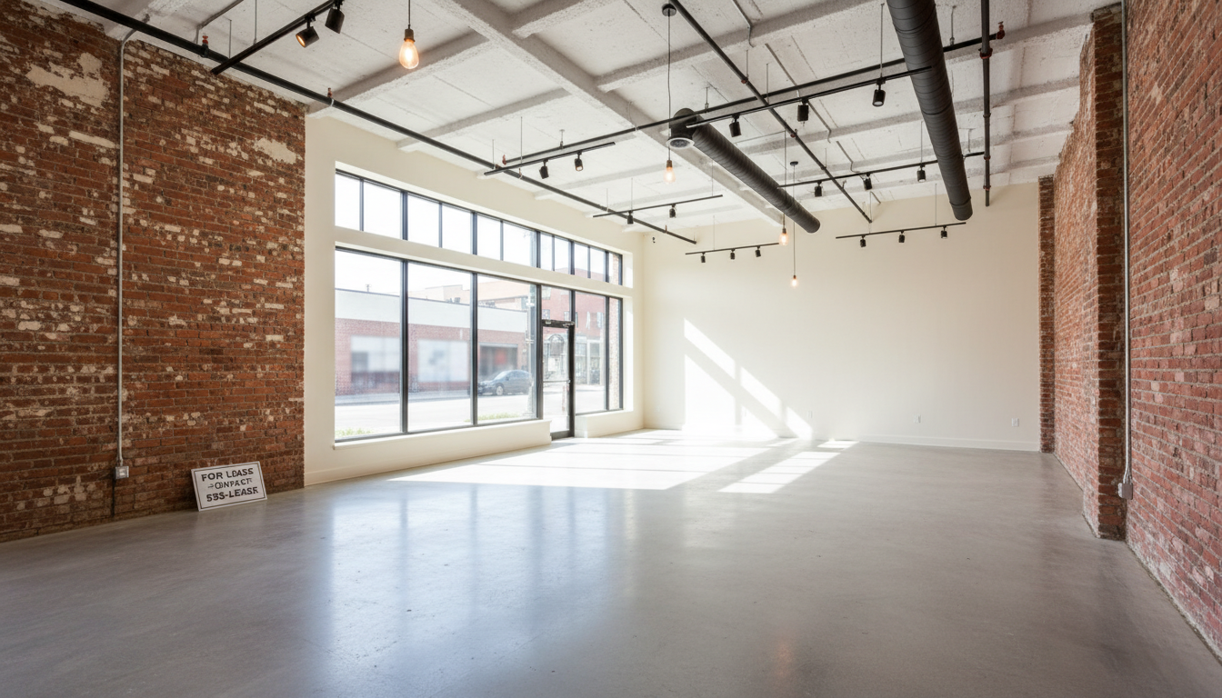 Modern empty commercial property space