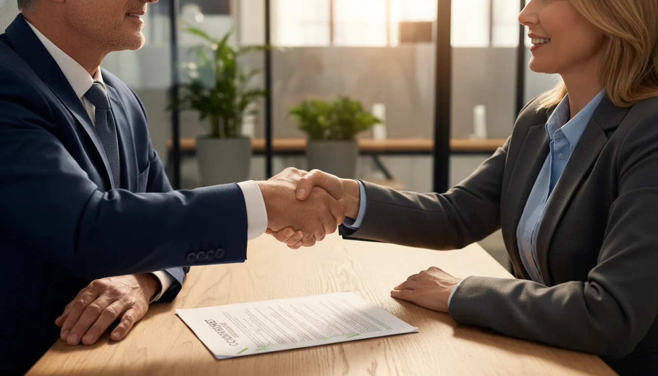 Handshake sealing safe lease deal