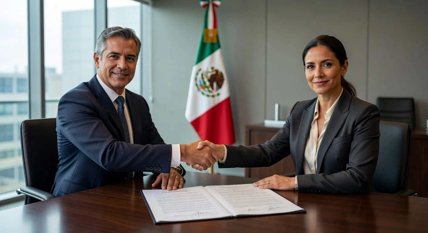 Signing commercial lease contract
