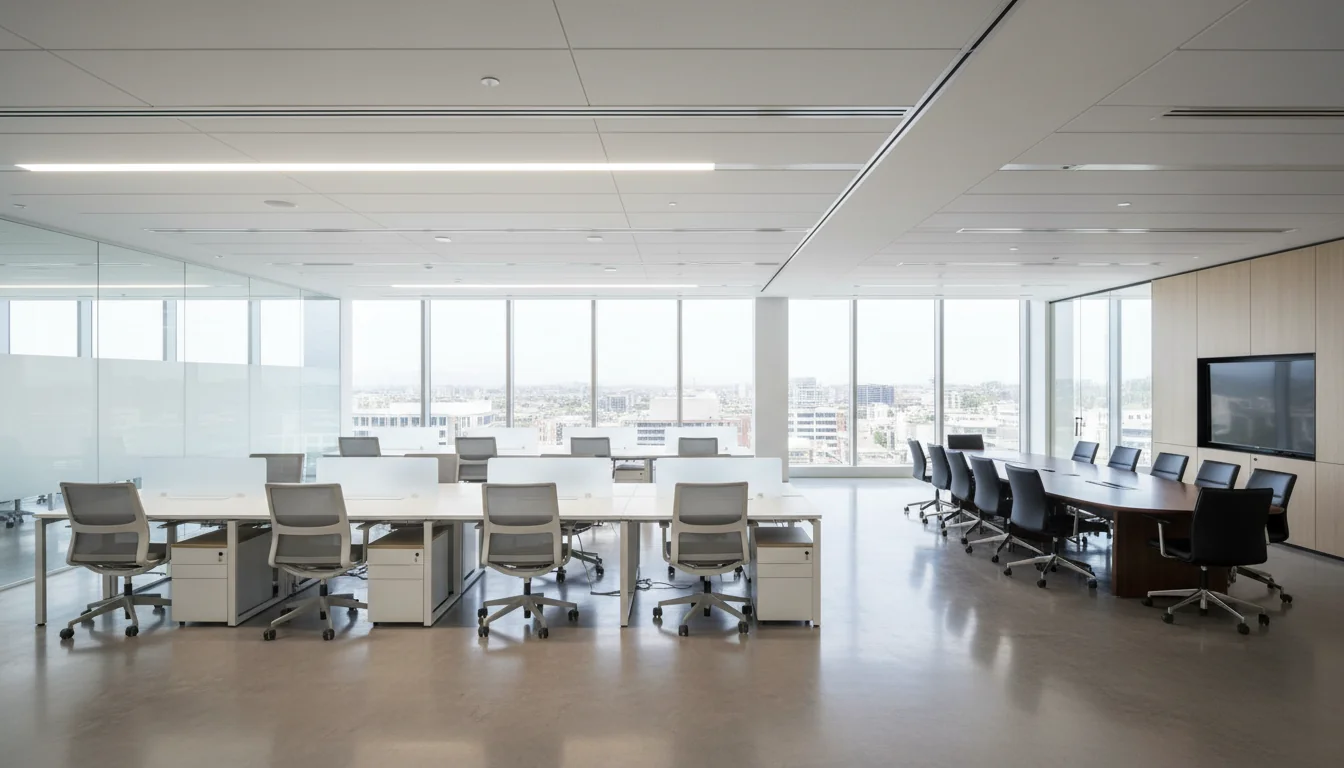 Office space for commercial lease viewing