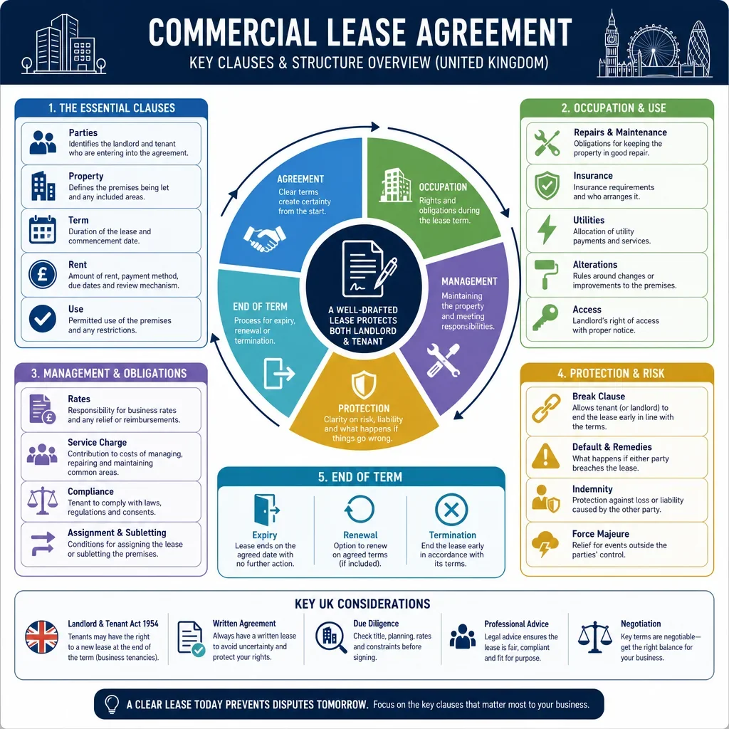 Commercial lease clause library