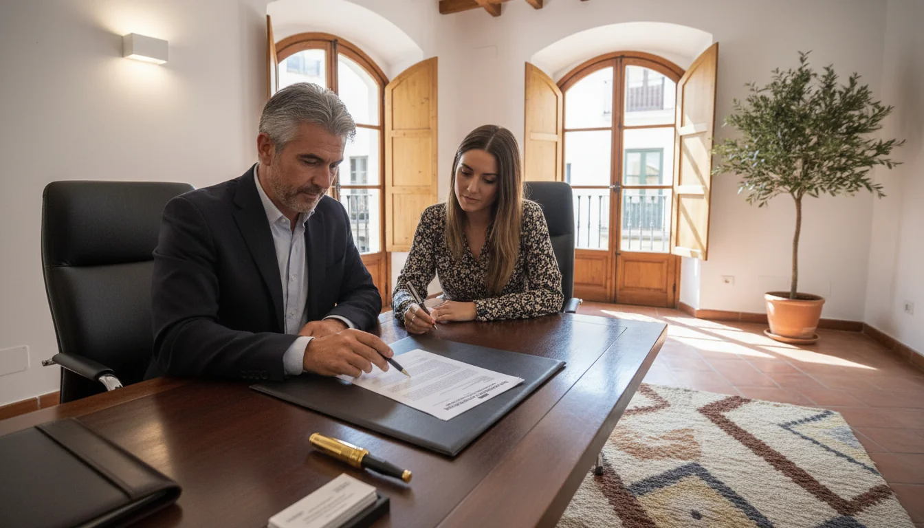 Spanish lease contract signing