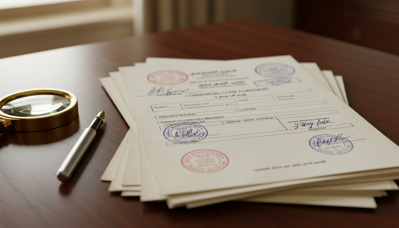 Legal documents for UAE commercial lease