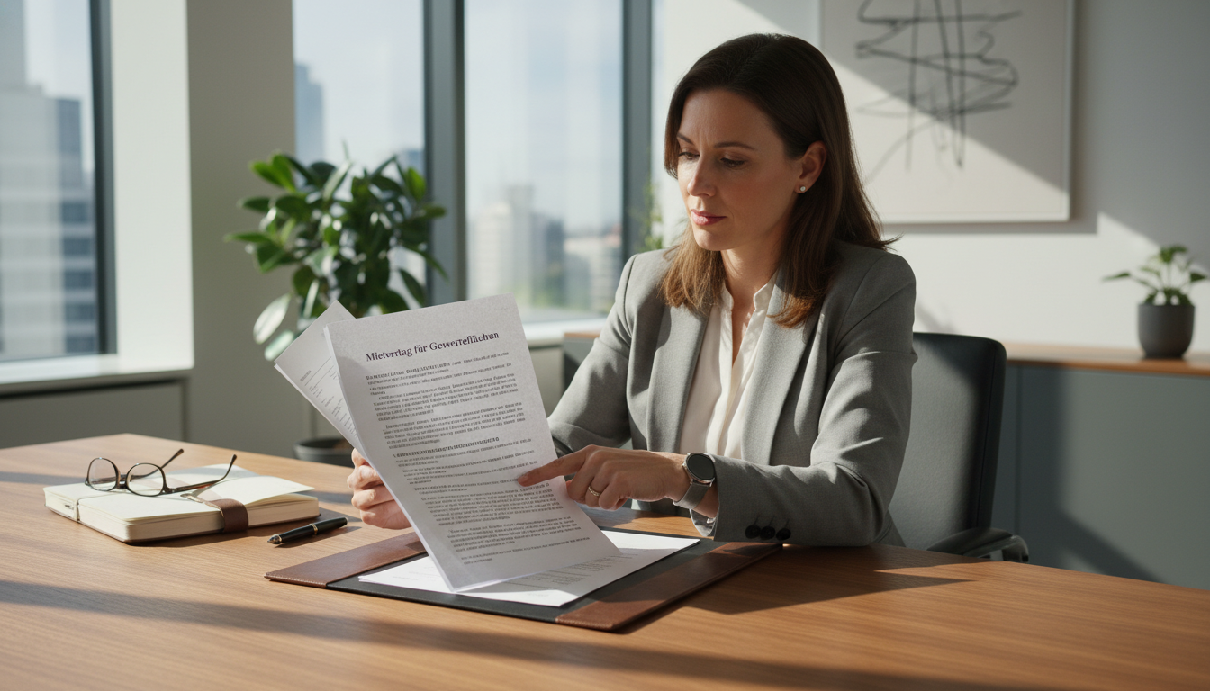 German commercial lease contract document