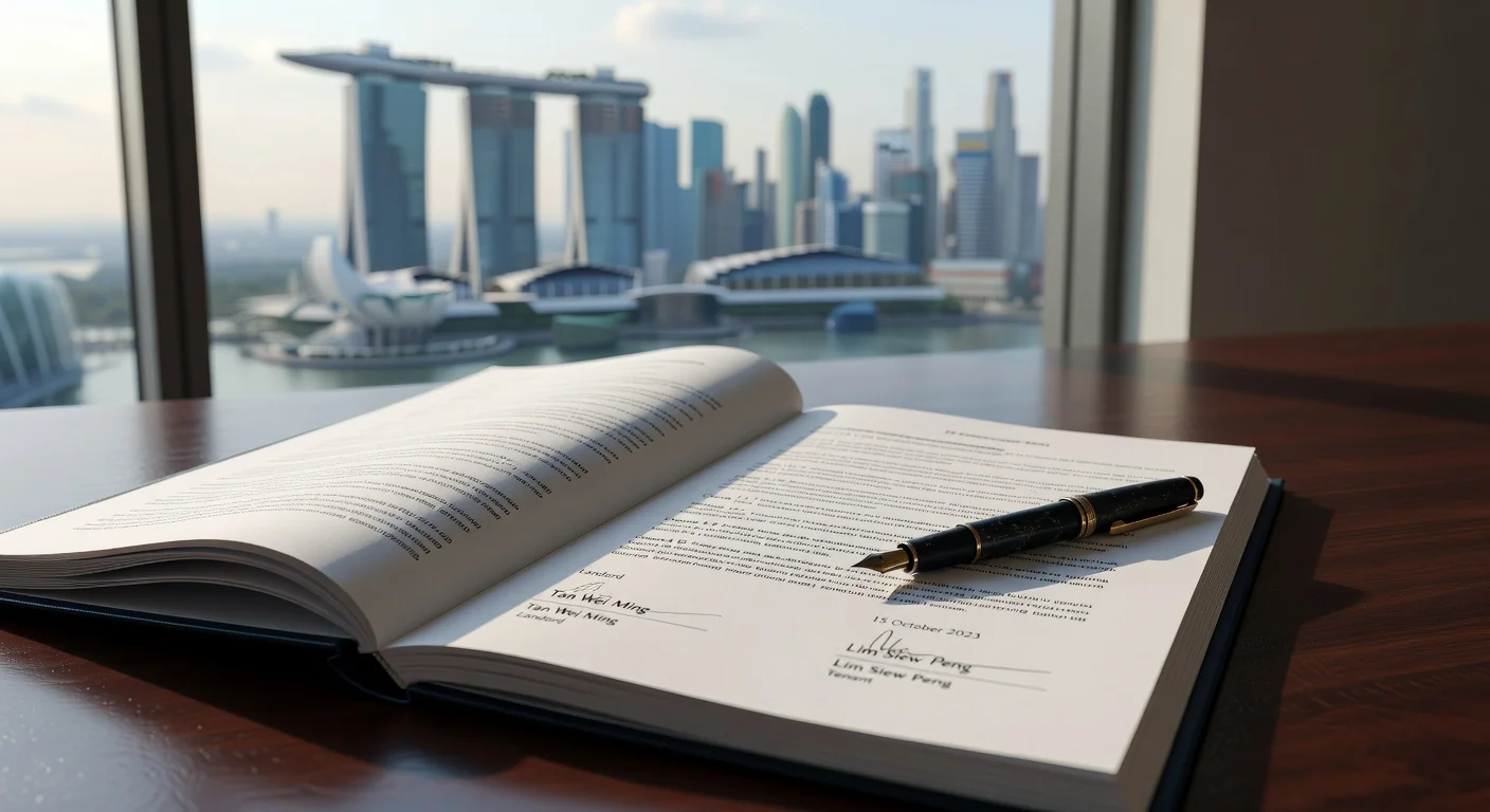 Tenancy agreement document close-up