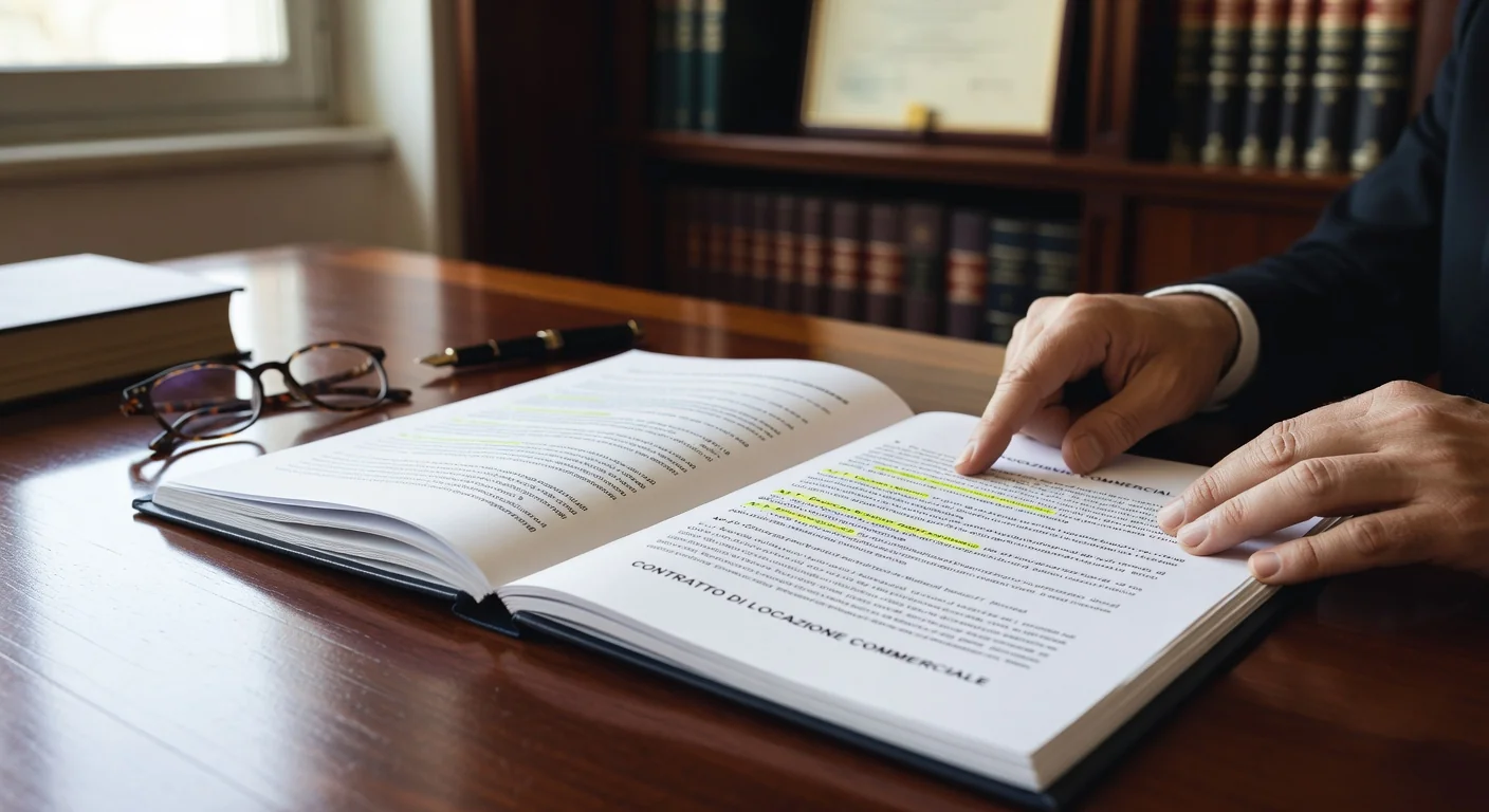 Key clauses in Italian lease agreement.