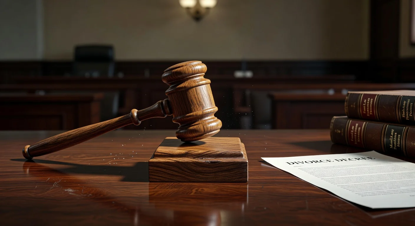Gavel ruling on divorce case