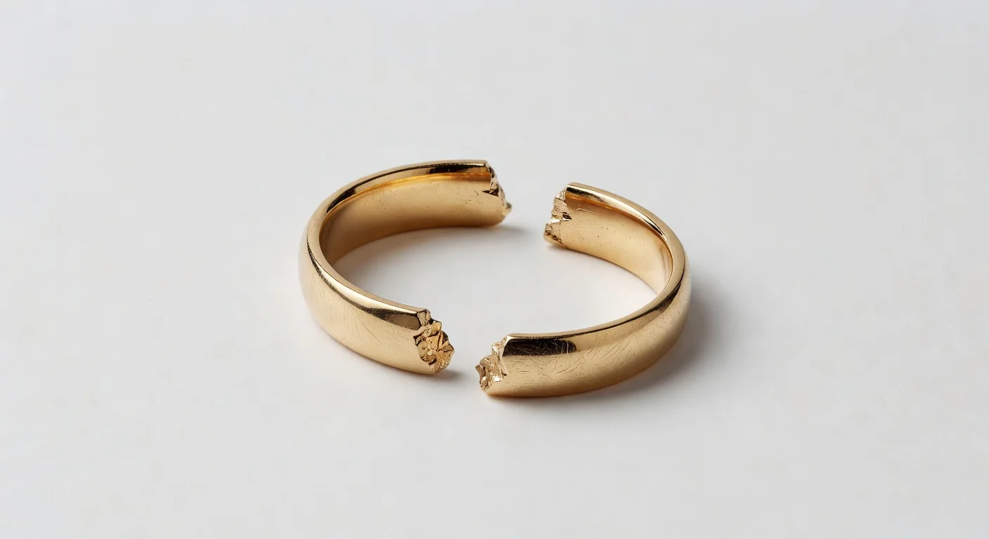 Broken wedding ring symbol