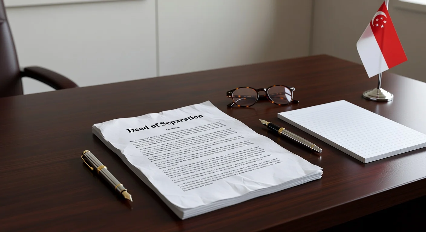 Legal documents on office desk