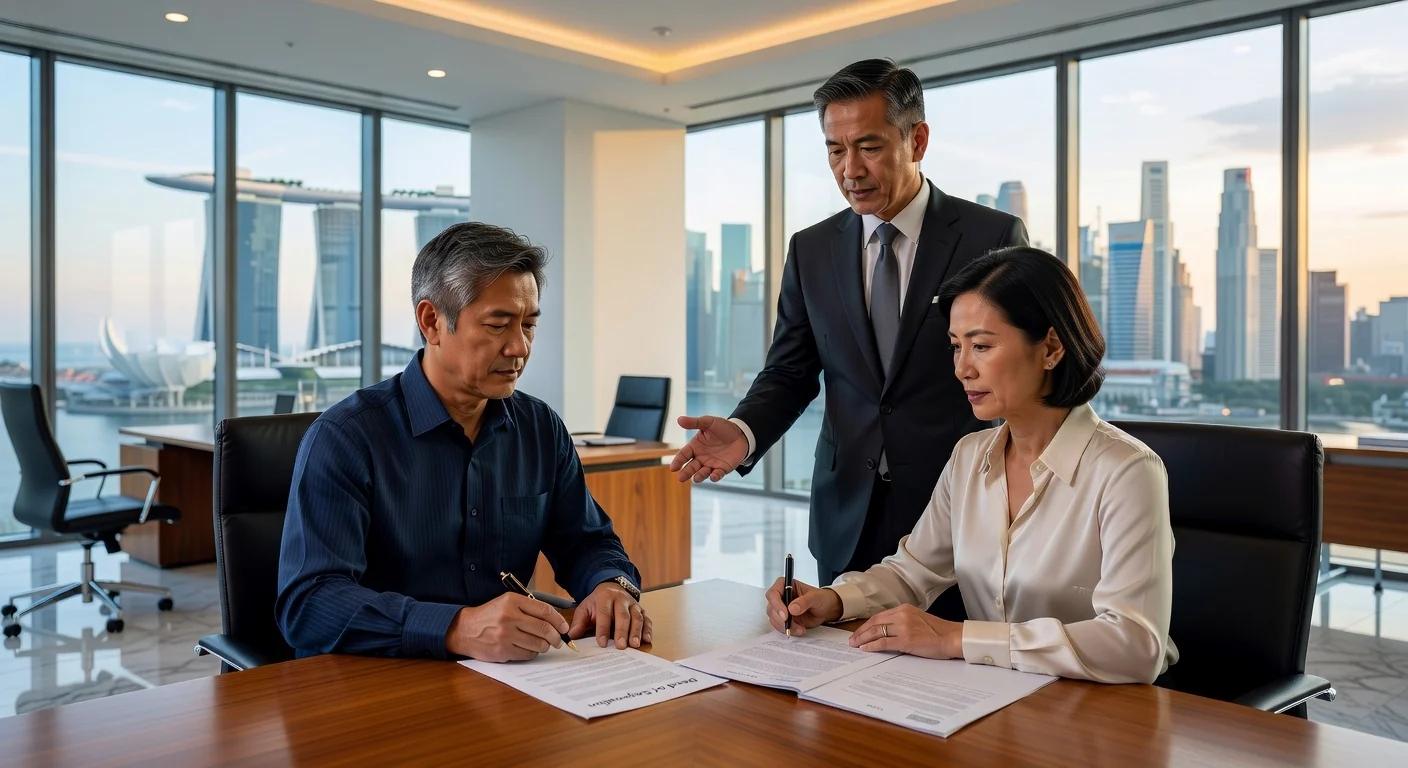 Couple signing separation agreement