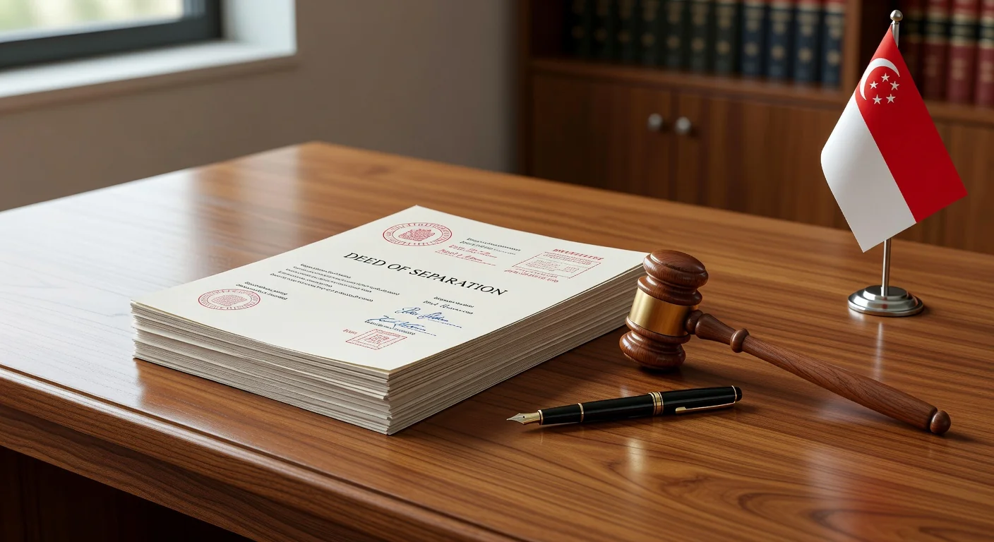 Legal documents on office desk