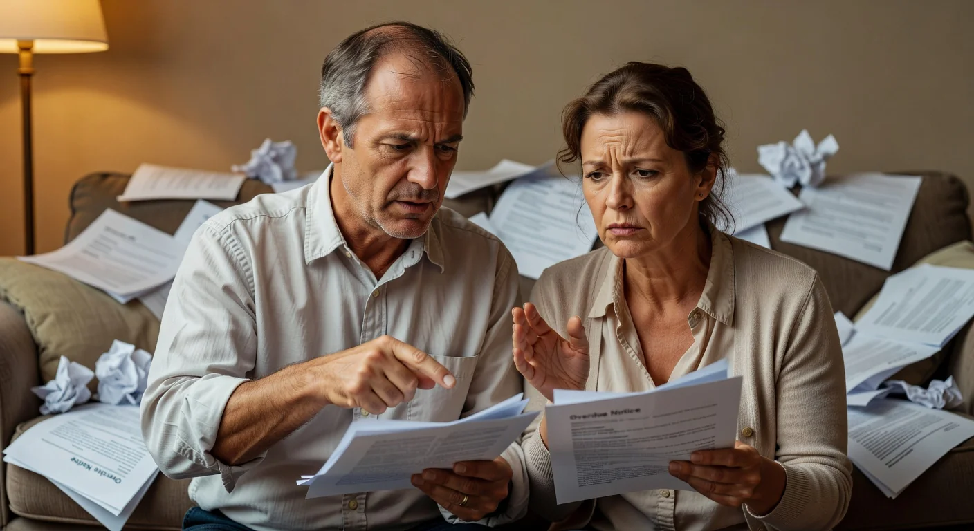 Couple arguing over custody papers