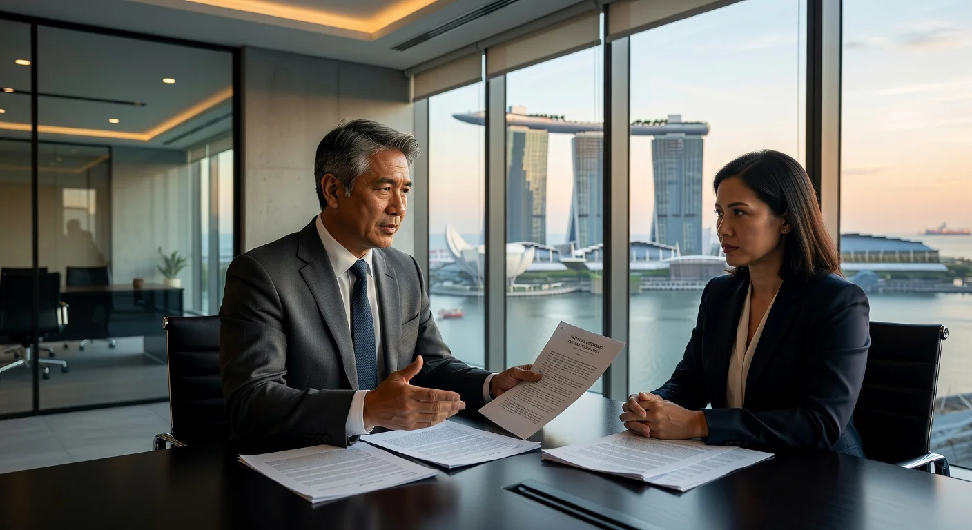 Singapore lawyer consulting on agreement