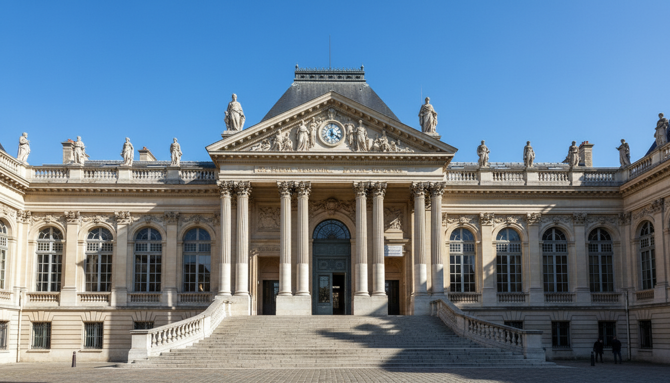 French courthouse exterior building